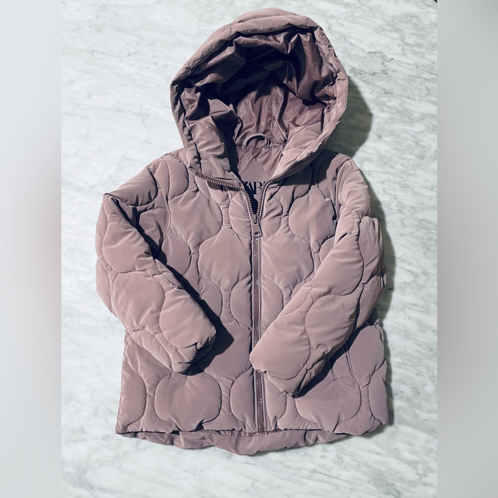 Pink Quilted Hooded Jacket
